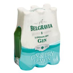 Belgravia Gin & Dry Lemon 6x275ml
