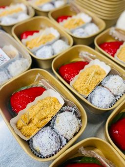 Sweet-Tea Time Kueh Box (Rounded corner Kraft Box) - MINIMUM ORDER 12 BOXES