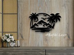Tropical Palm Tree Metal Wall Art Decor