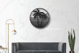 Palm Tree Leaves Metal Wall Art Decor