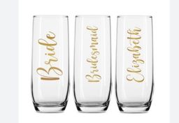 Unique Crystal Stemless Flutes