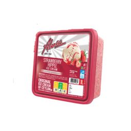 Alerics Strawberry Ripple Ice Cream 1L