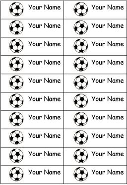 Small Rectangular Sticky Name Labels (Wrap Around) -  With image