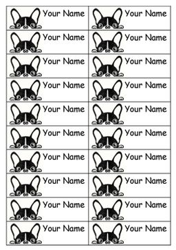 Small Rectangular Sticky Name Labels (Wrap Around) -  With image