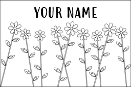 Large Rectangular Sticky Name Labels - With image