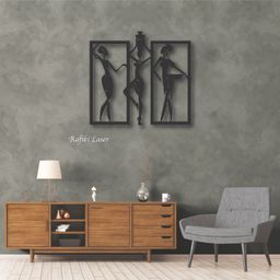African Ladies Metal Wall Art Decor
