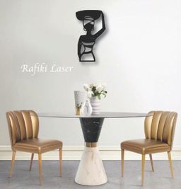 African Lady Metal Wall Art Decor