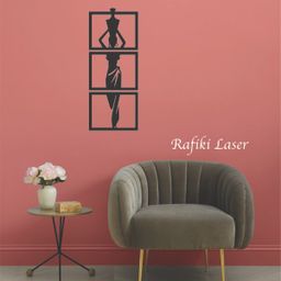 African Lady Metal Wall Art Decor