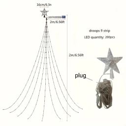 Star Waterfall Christmas Lights