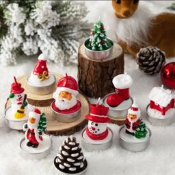 6 Pcs Christmas Candles