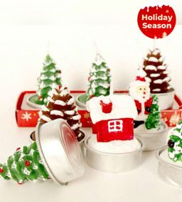 6 Pcs Christmas Candles