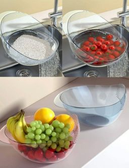 Clear Acrylic Rice Washing Basket