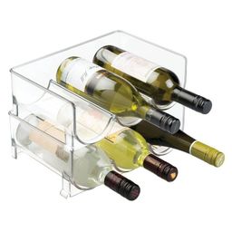 Sackable Plastic 3 Bottle Wine Rack
