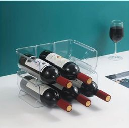 Sackable Plastic 3 Bottle Wine Rack