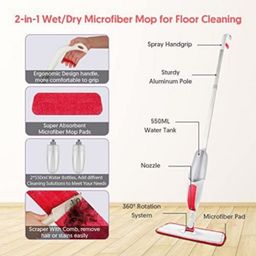2 in 1 Wet/Dry Water Spray Mop