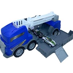 Kids Play Transport Truck Emergency Rescue Station Toy Vehicle Station