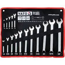YATO COMBINATION SPANNER SET 1/4 TO 7/8 16PCS