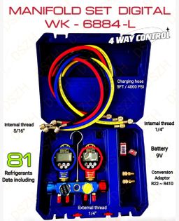 MANIFOLD SET DIGITAL 4 WAY WK-6884L
