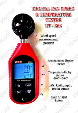 DIGITAL FAN SPEED & TEMPERATURE TESTER UT - 363