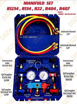 MANIFOLD SET - R1234 , R134, R22, R404, R407 (MODEL: AB68B - Q12 Q13 A12 A13)