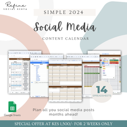 Social Media Content Calendar - 2024 Complete