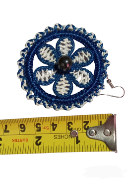 Women's handwoven pearl earrings