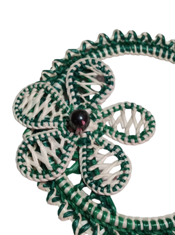 Women's handwoven pearl earrings