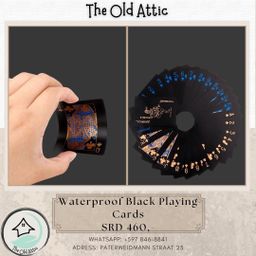 Waterproof black playing cards 