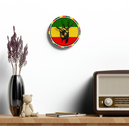 Acrylic Wall Clock Rastafarian
