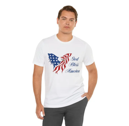 Unisex Jersey Short Sleeve Tee God bless America 