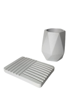 Bathroom set - Two pieces - Gray