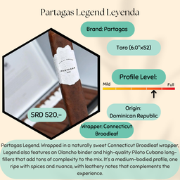 Partagas Legend Toro Leyenda (6.2"x54) 