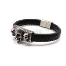Men's Leather Bracelet / Punk Rock Leather Bracelet - I / J