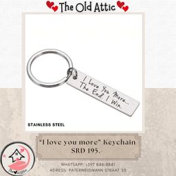 I love you more keychain 