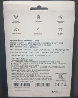 Realme Buds Wireless 2 Neo BT Neckband (100% Original with GST Bill)