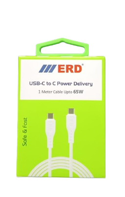 ERD UC-92 Type C to C 1 Meter Power Delivery Cable white