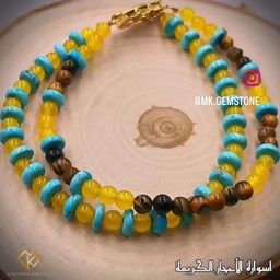 اسوار مزدوج أحجار كريمة 