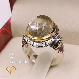 خاتم فضة روتيلاتد كوارتز 