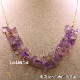 قلادة اماثيست ثنائي اللون مثلت