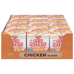 Nissin Cup Noodles Chicken 12 Units / 64 g / 2.25 oz