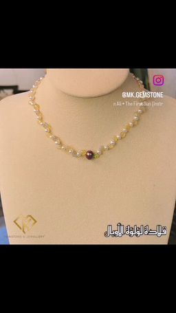 قلادة أوبال و لؤلؤ 