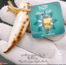 تعليقة حجر الكاوري مع ذهب 