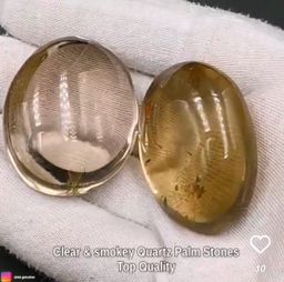 زوج من أحجار سموكي كوارتز و كلير كوارتز  