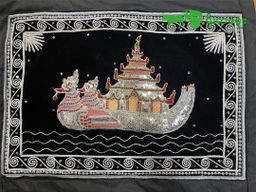 Yoe Yar Zay_ရွှေချည်ထိုး ပန်းချီကား (size သေး)