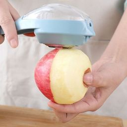 Multifunctional Kitchen Manual Cutter Storage Peeler Grater Peeling Knife - pink