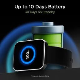 BoAt Wave Flex Connect 1.83" (4.64 cm) Large Display BT Calling Smartwatch - Active Black