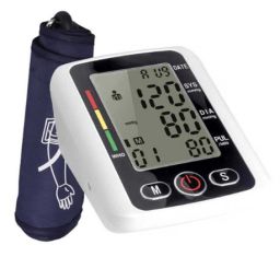 Electronic Blood Pressure Monitor with Voice Control Microcomputer