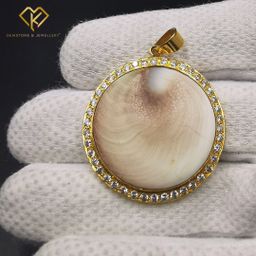 تعليقة ذهب بحجر العطف البحري "شيفا" الأصلي 