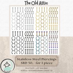 Stainless steel piercings