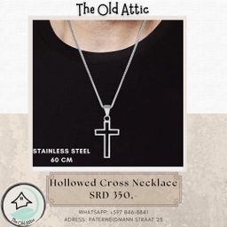 Hollowed cross necklace 
